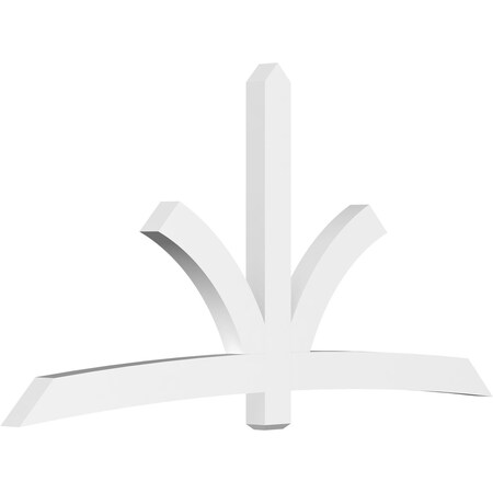 Ekena Millwork Davenport Architectural Grade PVC Gable Bracket, 108"W x 54"H x 4"D x 6"F, 12/12 Pitch GBP108X54X0406DAV00